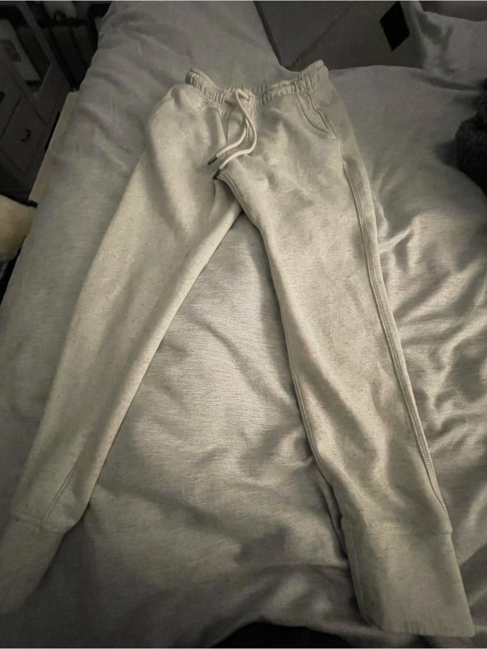 American Eagle Men's XS White Jogger Sweatpants - Casual Drawstring Pants